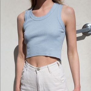 Brandy Melville Blue Connor Cropped Tank Top